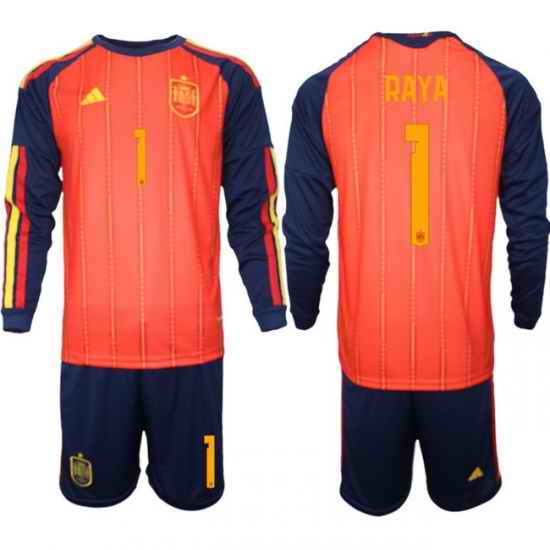Spain 2026 FIFA World Cup Soccer Jersey Red LONG #1 RAYA